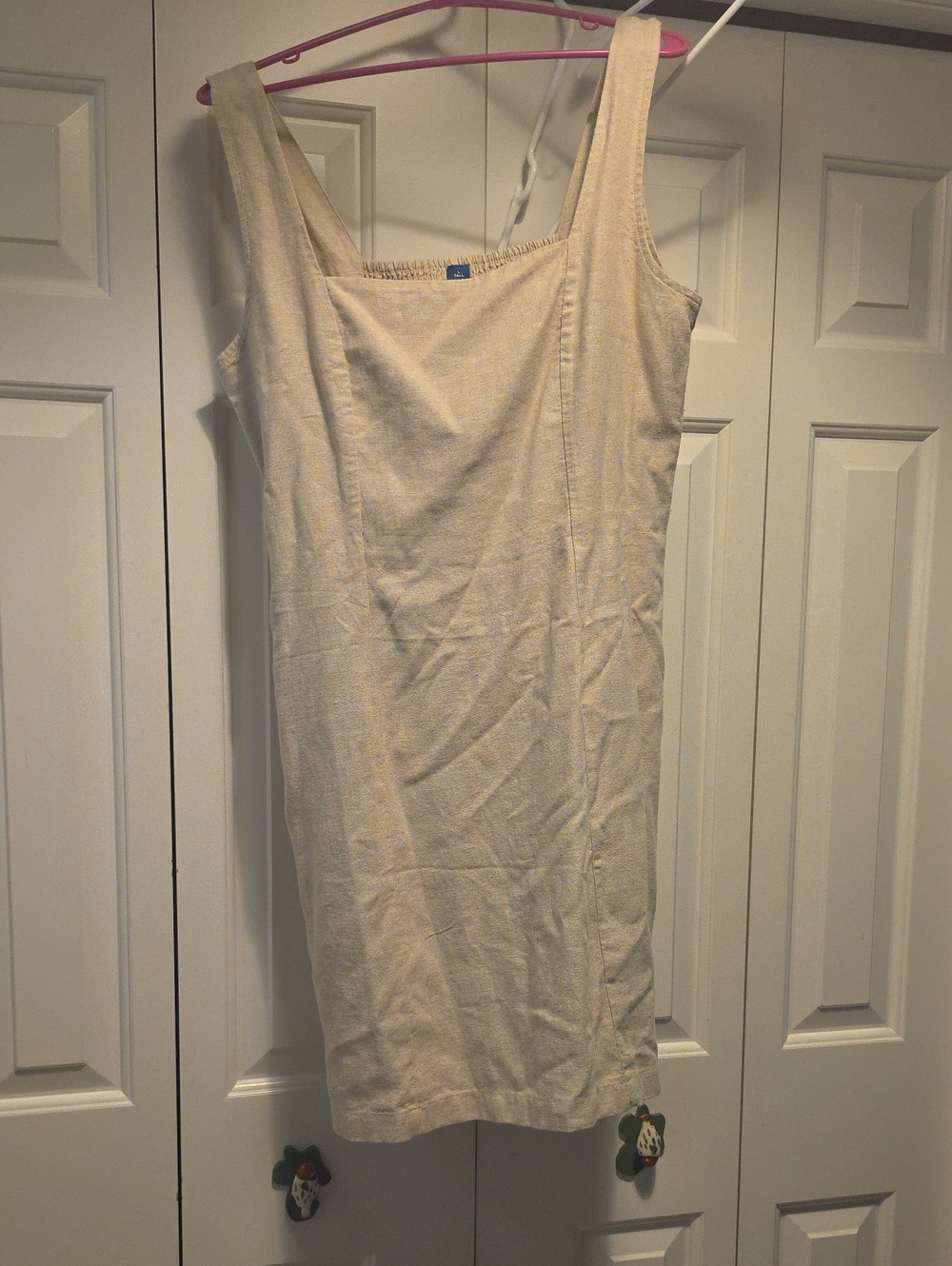 Old Navy Cream Square-Neck Bodycon Mini Dress
